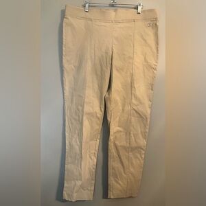 NWT Calvin Klein Front Seam Slim Tapered Leg Stretch Twill Ankle Pants Size XL